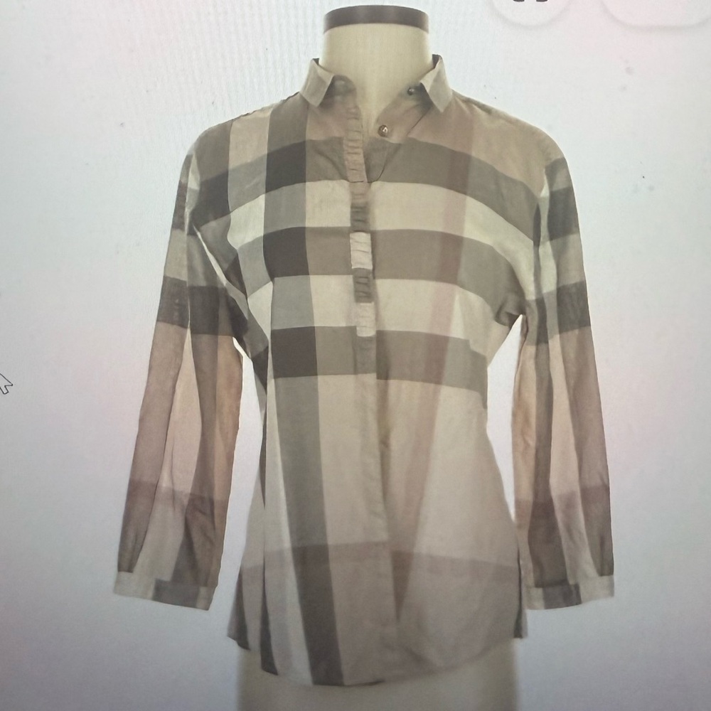 Burberry Brit nova check Plaid Button-Up Shirt, excellent cond size small